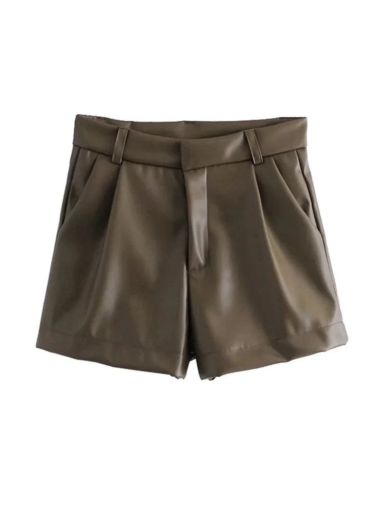 Sofie™ | The Charlie Faux Leather Shorts