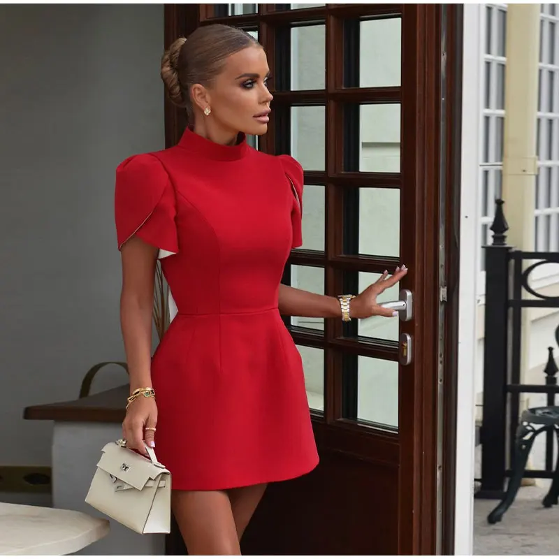 Sofie™ | Luxe Sculpted Sleeve Mini Dress