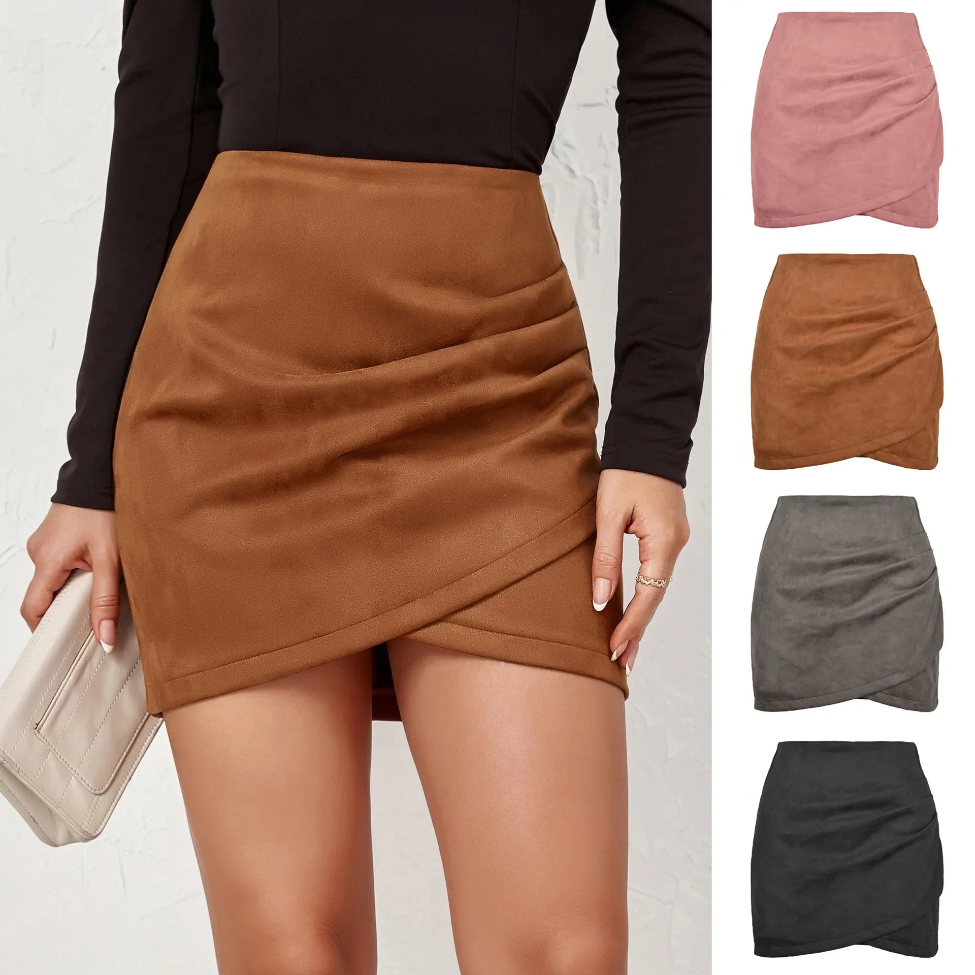 Sofie™ | The Olivia Suede Wrap Skirt