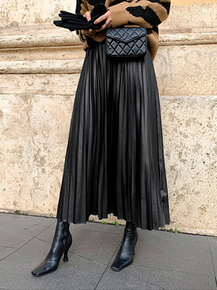 Sofie™ | The Valentina Luxe Pleated Midi Skirt