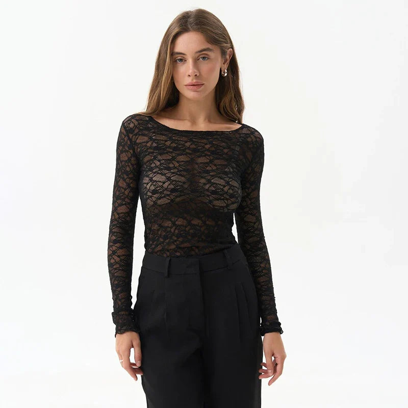 Sofie™ | The Camille Sheer Lace Top