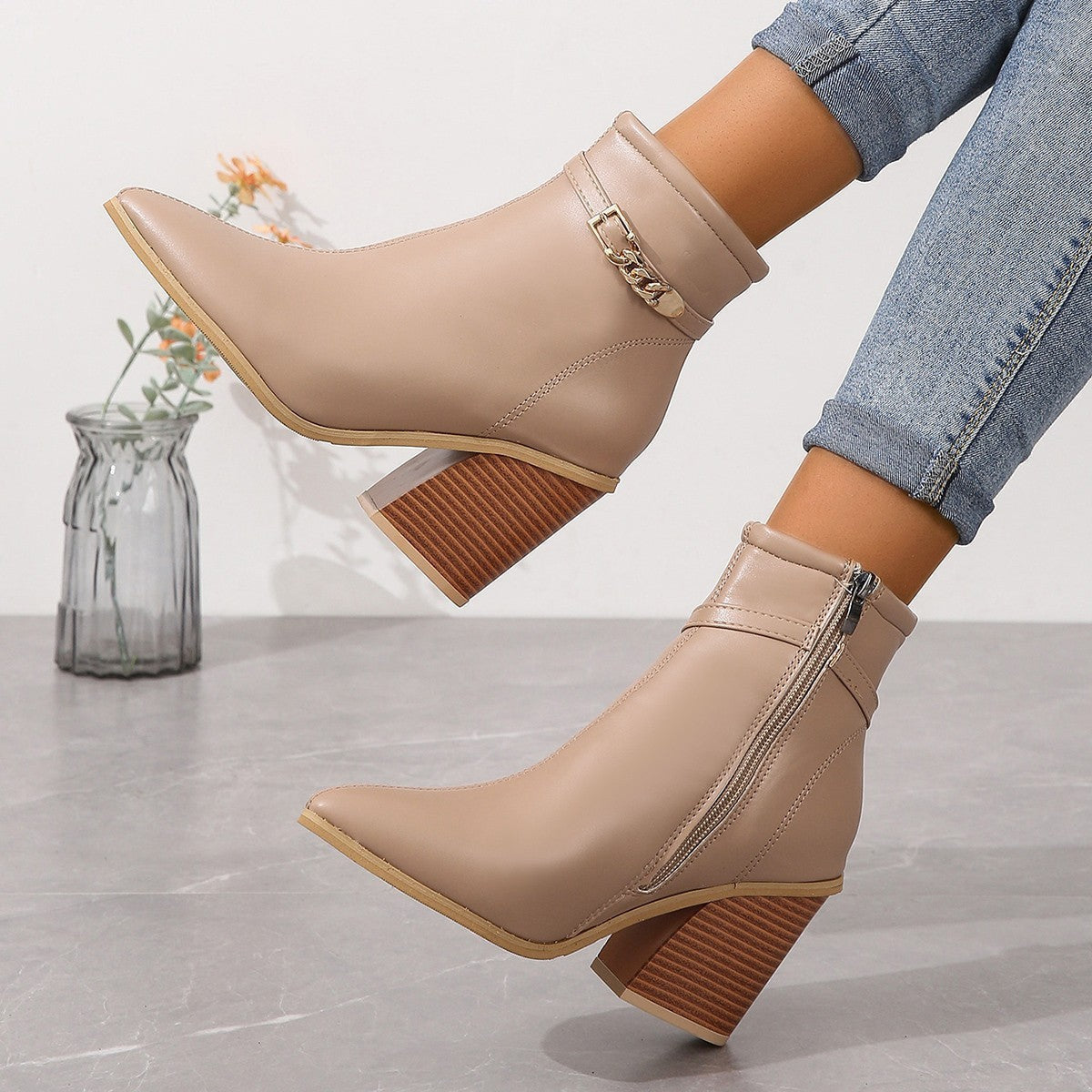 Sofie™ | Olivia Chic Block Heel Ankle Boots