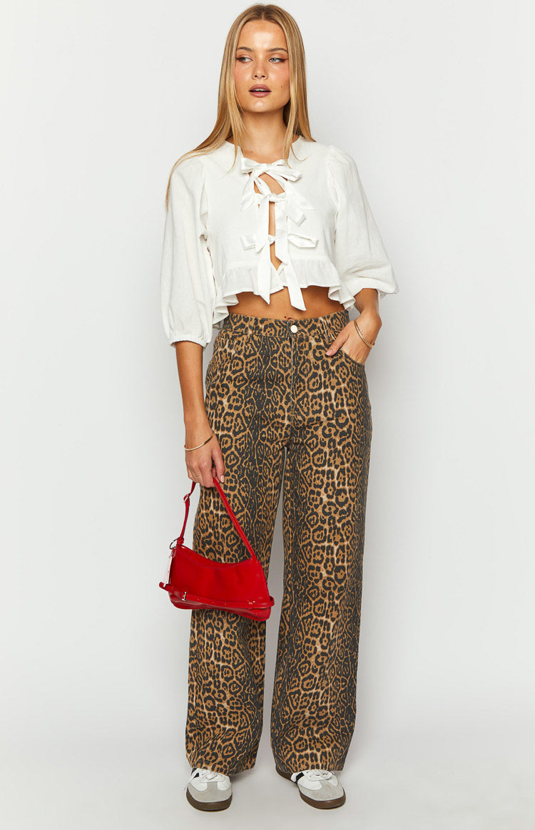 Sofie™ | Serena Leopard Print Straight Fit Jeans