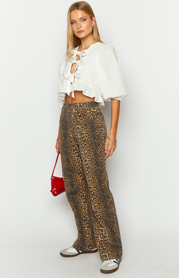 Sofie™ | Serena Leopard Print Straight Fit Jeans