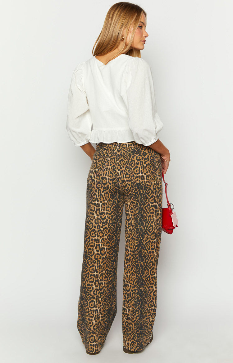 Sofie™ | Serena Leopard Print Straight Fit Jeans