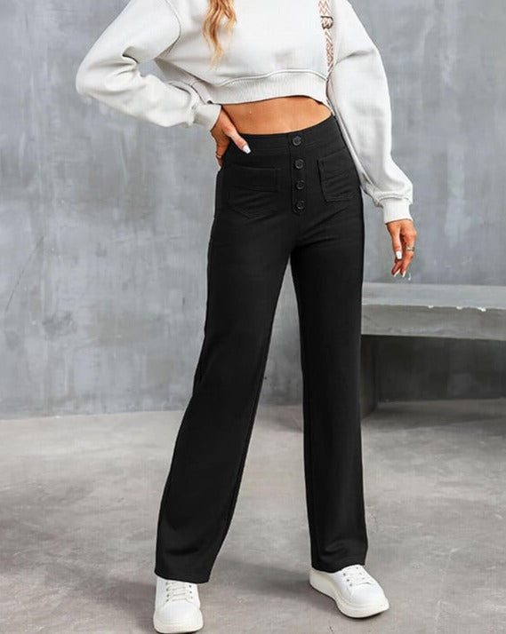 Sofie™ | Andy High-Waisted Elastic Casual Pants