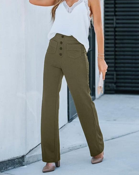 Sofie™ | Andy High-Waisted Elastic Casual Pants