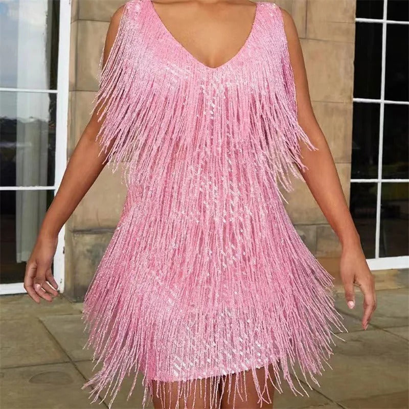 Sofie™ | Glitz Fringe Party Dress