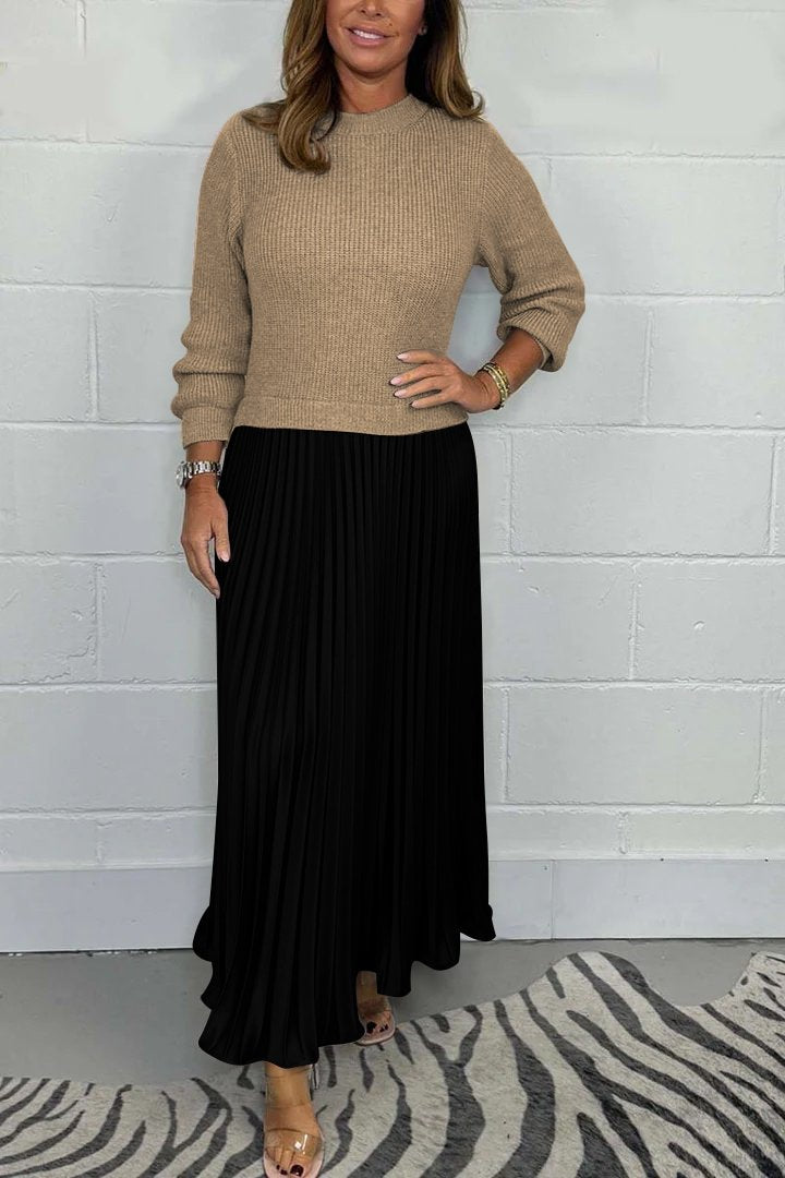 Sofie™ | Emilia Long Sweater With Pleated Skirt