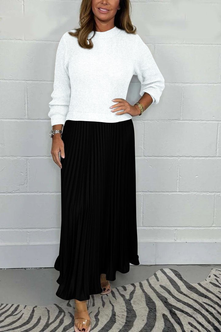 Sofie™ | Emilia Long Sweater With Pleated Skirt